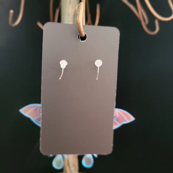2/$20 Resin Iridescent Moon Moth Earrings - Picture 2 of 4